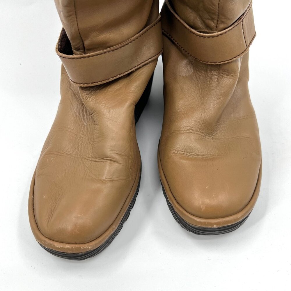 Fly London Slouch Wedge Leather Boots - Picture 5 of 11